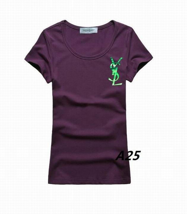 YSL short round collar T woman S-XL-080
